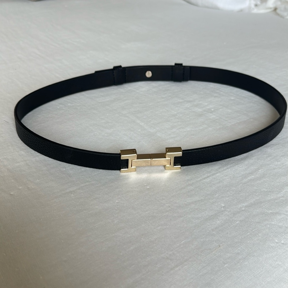 Reiss Leather Belt Size XS Black